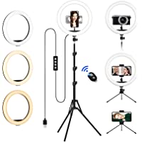 Aro de Luz con 2 Trípode- 12&quot--30.5CM Anillo de Luz LED de Escritorio- Regulable Ring Light Trabaje con Teléfono y una…